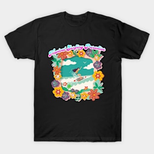 Island Surf Blossom - Ride the Floral Waves T-Shirt